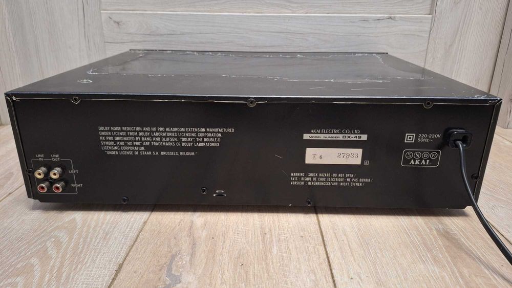 Odtwarzacz Magnetofonowy AKAI DX-49 ! CZARNY ! IDEALNY STAN! Okazja