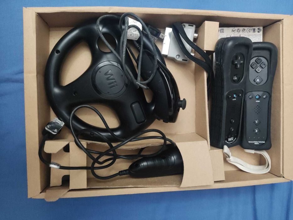 Nintendo wii completa na caixa