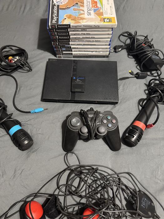 Playstation 2 com acessórios
