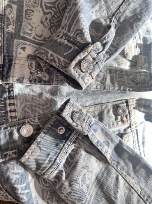 H&m джинсова куртка міккі маус піджак на кнопках disney 3-4 р 98-104