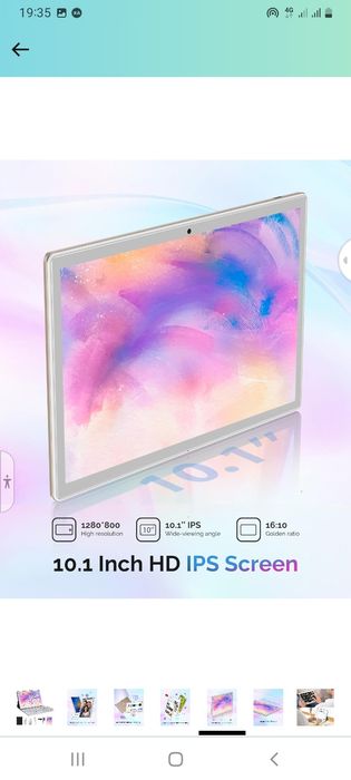 Tablet Android com teclado e rato