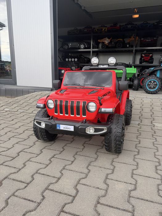 Autko na akumulator JEEP SPEED 4x4 180W EVA LED 2,4Ghz EKOSKÓRA 12V 10Ah Czerwony