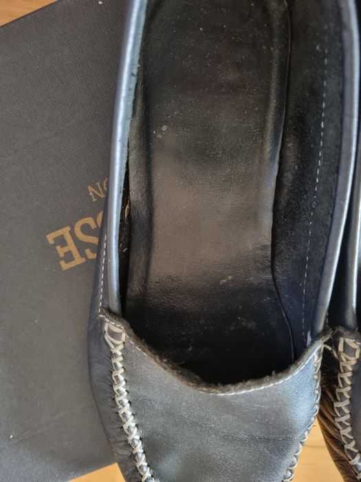 Sapatos mocassins azuis n38