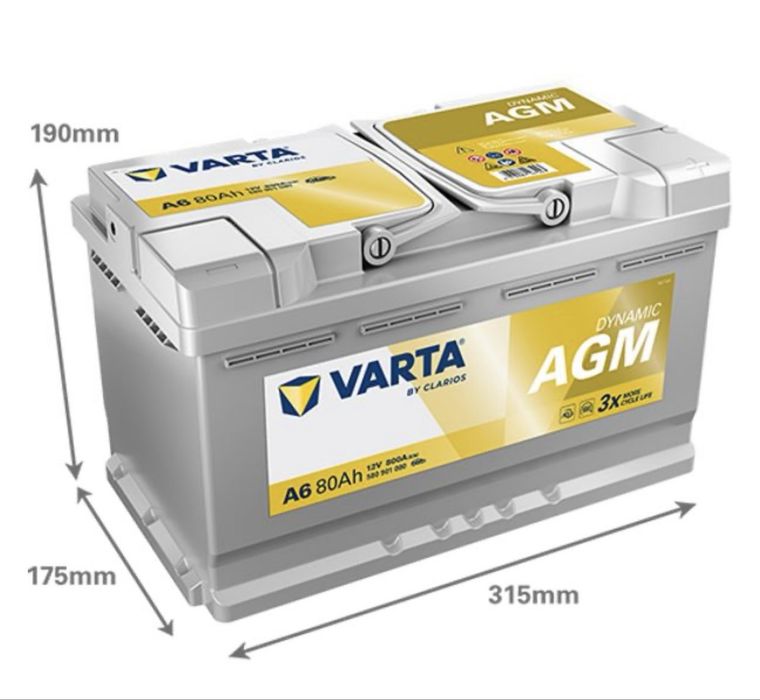 Bateria Varta A6 80 800A