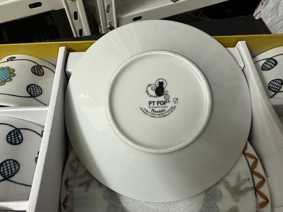 Serviço Café / Chá Porcelana Gato Preto [ Novo na caixa ]