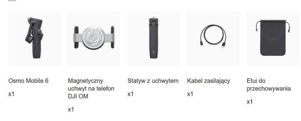 Gimbal DJI Osmo Mobile 6 Stabilizator obrazu Nowy Gwarancja