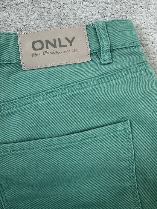 Szorty krótkie spodenki jeansowe zielone Only rozmiar M
