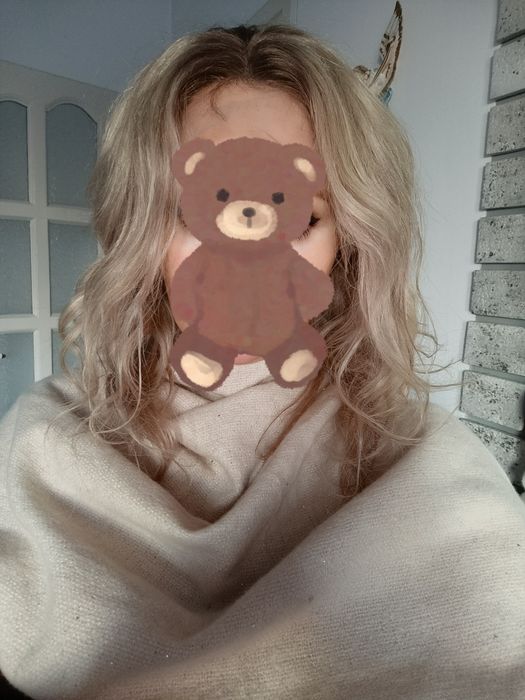 Peruka włosy blond z odrostem  100% naturalne