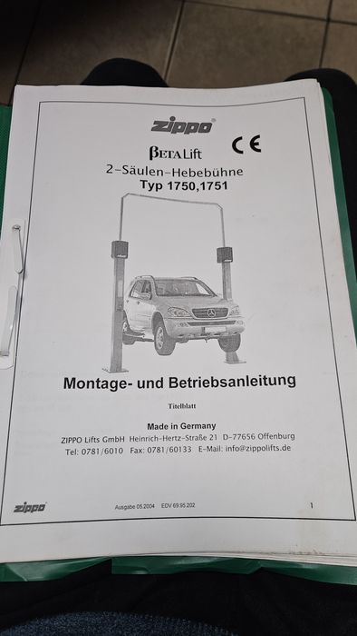 Podnośnik dwukolumnowy 5t zippo