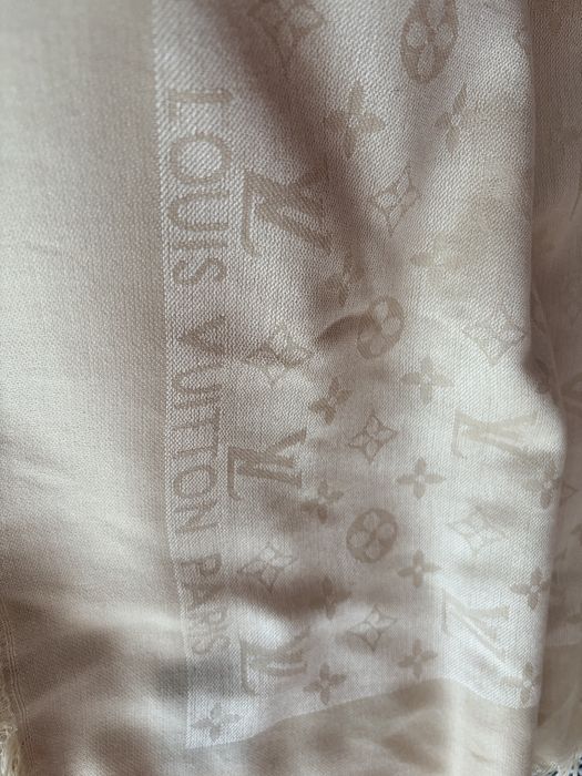przepiekna szal chusta Louis Vuitton jedwab welna metal oryginal