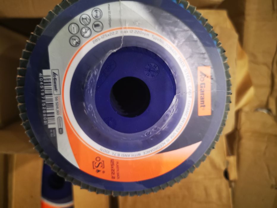 Zestaw 60 Tarcz szlifierskich  listkowych  marki Garant  125 x 22,2 mm