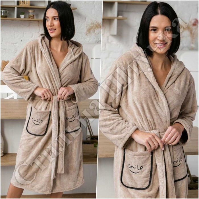 Халат жіночий із ніжної мікрофібри, розмір Універсальний S\M