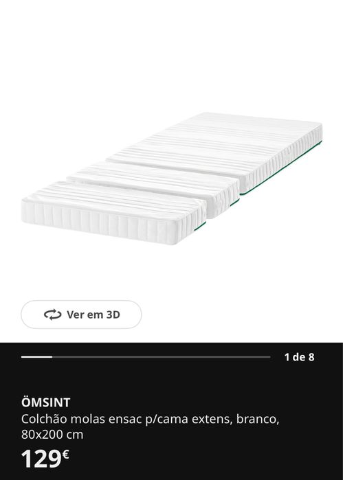 Novo Embalado Colchão Criança Evolutivo Ikea