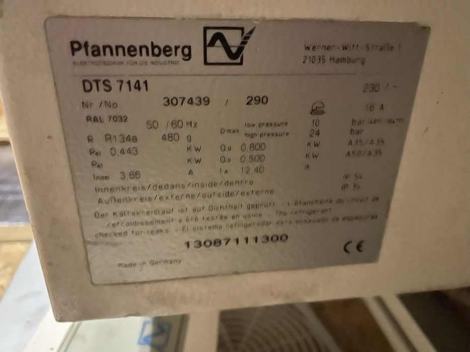 Klimatyzator przemysłowy Pfannenberg DTS 7141 – sprawny, 230V