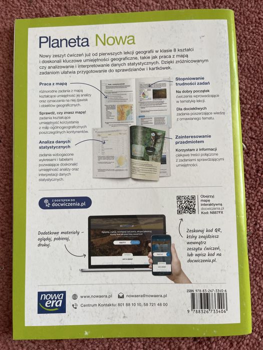 Zeszyt ćwiczeń geografia Nowa Era klasa 8