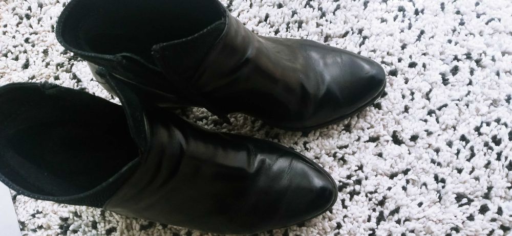 Botki skórzane r.40