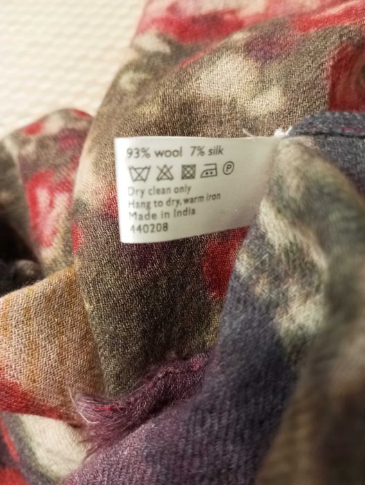 John Lewis Piękny duży wełniany szal rozm. 190x92