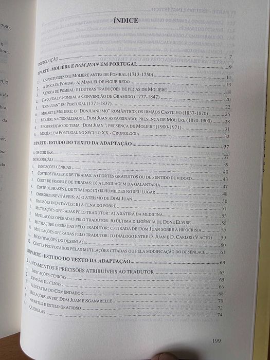 Livro "Comédia Intitulada O Convidado de Pedra ou D. João Tenório"