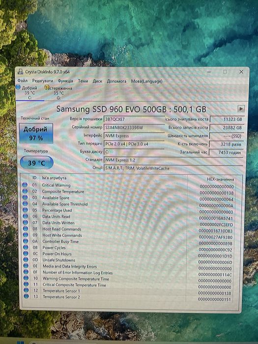 Samsung ssd nvme evo 960 500 gb