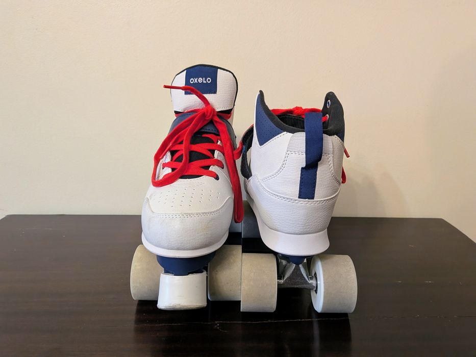 Patins Oxelo + Mochila + Equipamento de proteção