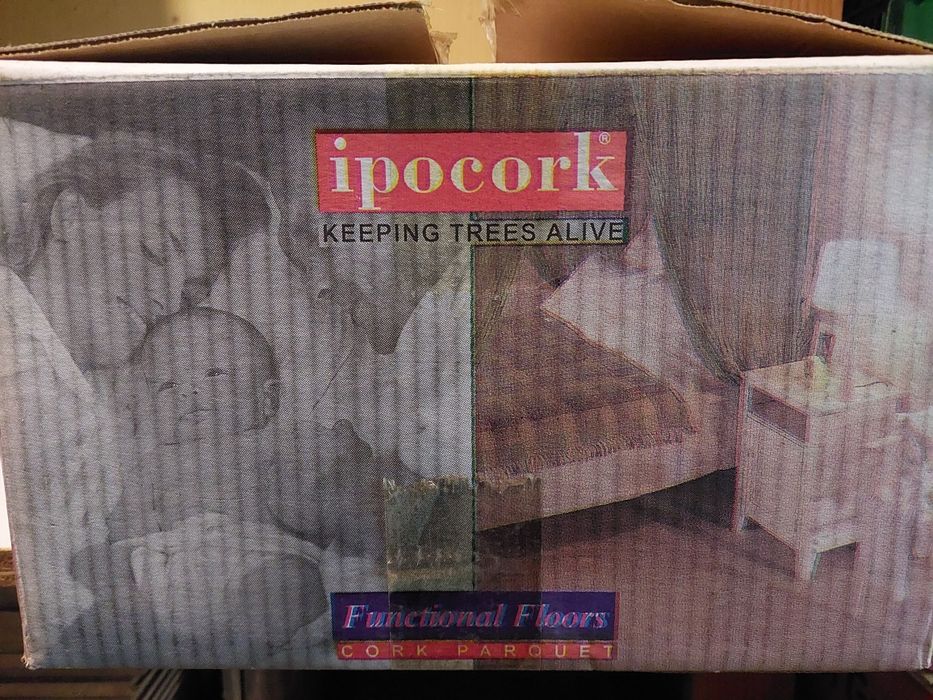 Płytki panele podłogowe korkowe 60x30x4 7,92 mkw Ipocork