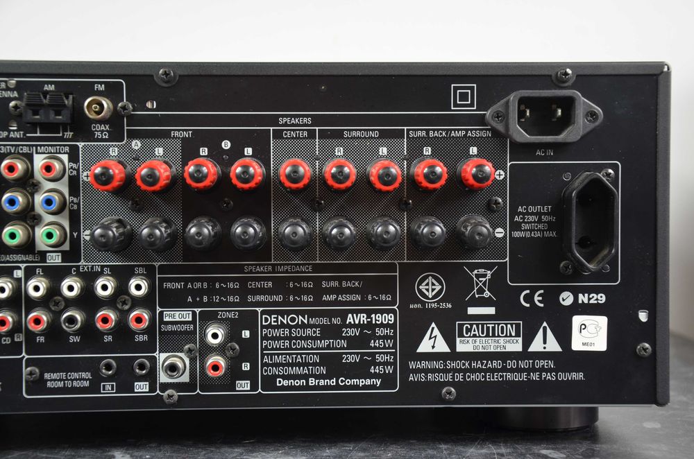 Amplituner Denon AVR-1909 7.1 czarny oryginał okazja