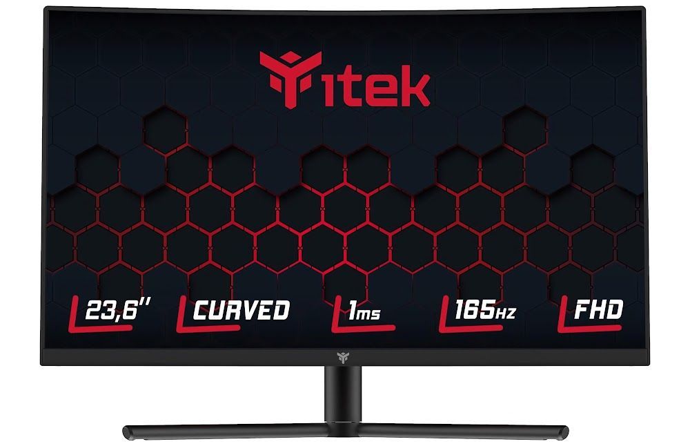 Monitor iTek GGC 23.6" - FHD 1920x1080 px, 16:9, VA, 165Hz, 1ms MPRT, HDR Ready, Adapt Sync (ITMC24V161FHD)