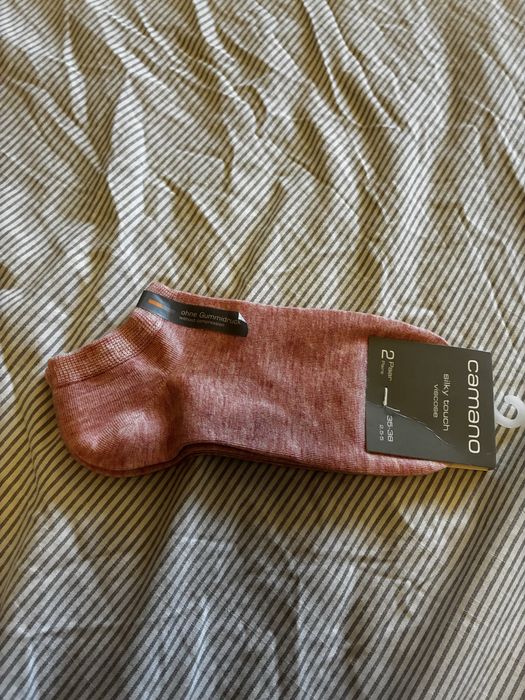 2-pack wiskozowe skarpetki stopki różowe perłowe s 35-38