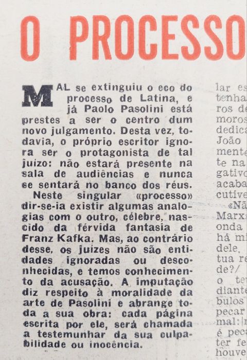1962 - Processo contra Pasolini