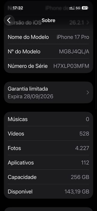 iPhone 17 pro  256 gb