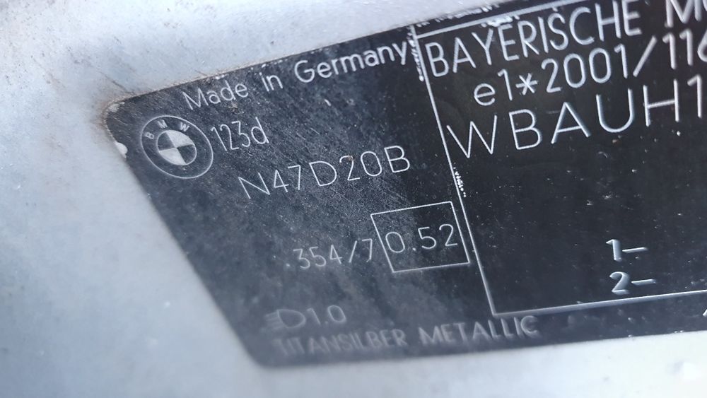 Bmw e90 e91 e87 e82 e81 e88 Silnik N47D20B 2.3 123D 204km
