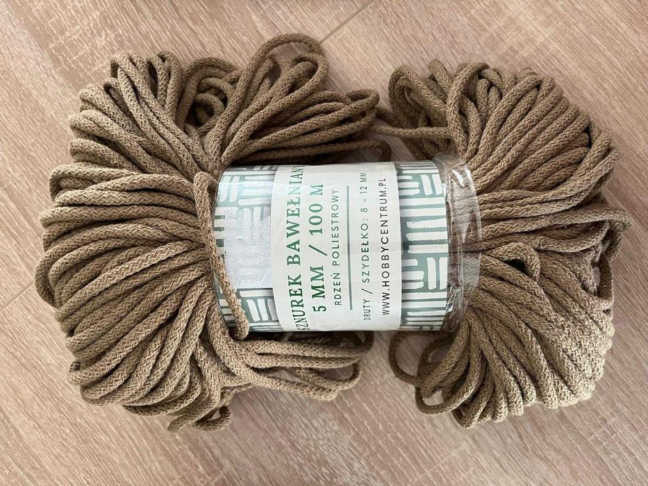 Zestaw do macrame/sznurek/drewniane koraliki