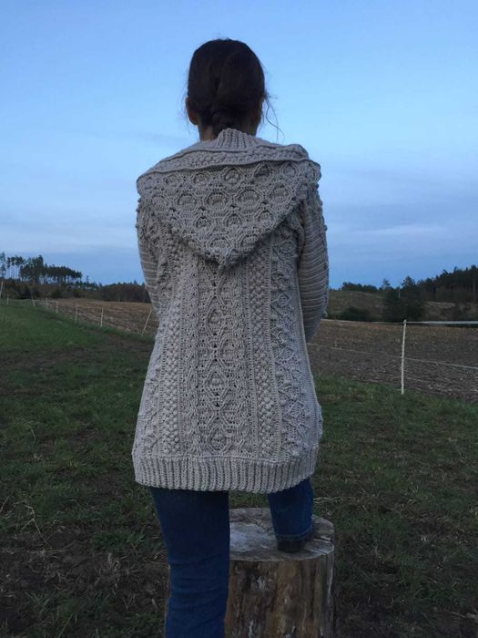 Kardigan sweter ręcznie robiony handmade rękodzieło na szydełku