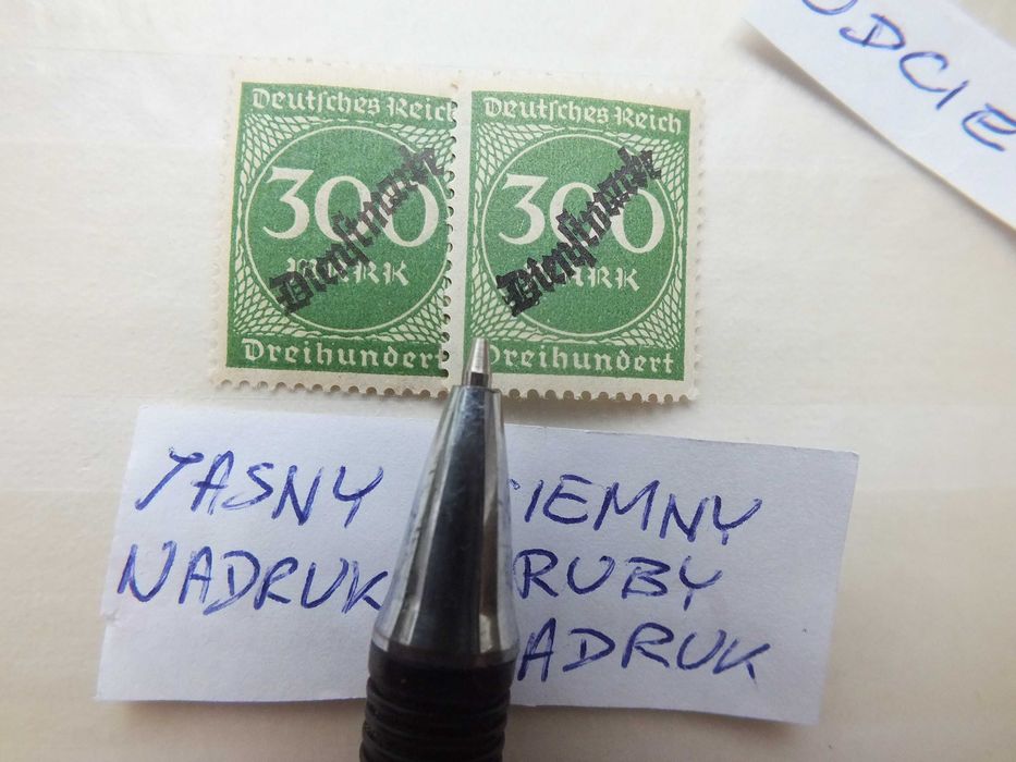 2szt. znaczki Mi D79 przedruk DIENST odcień Niemcy 1923r. CYFRY Rzesza