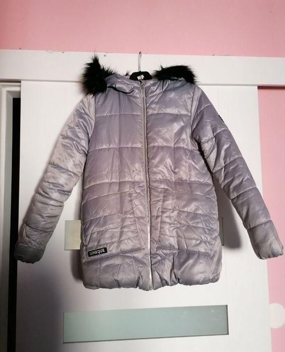 Kurtka zimowa dziewczęca 158 coccodrillo szara nowa