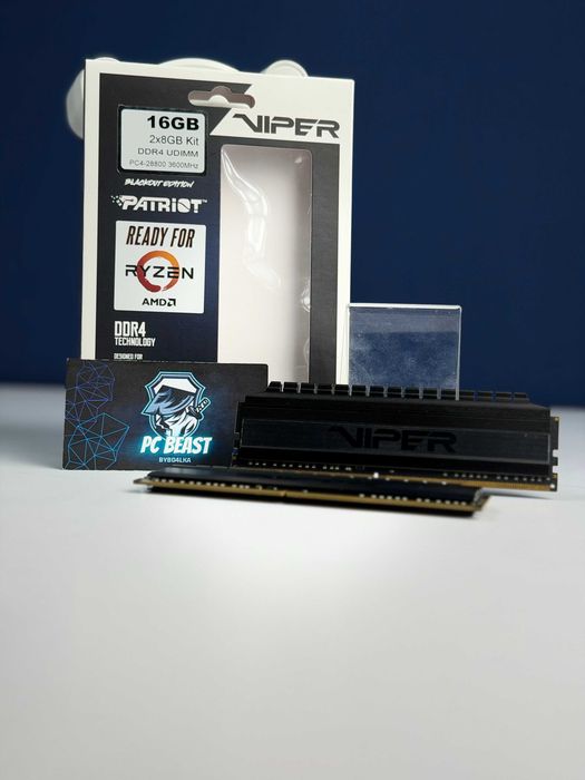 Patriot Viper 4 Blackout DDR4 16GB (2x8GB) 3600 MHz | МАГАЗИН | Гарантія 90 днів