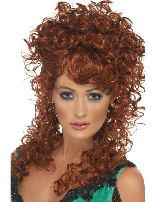 Peruka rude kręcone włosy
