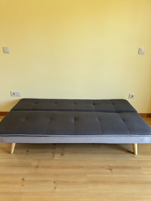 Sofá-cama cinza