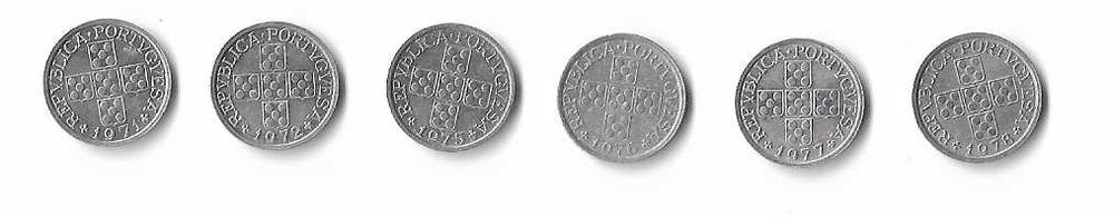 6 moedas de 10 Centavos. Portugal
