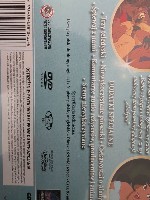 Aladyn film dvd z książeczką / zafoliowany / disney