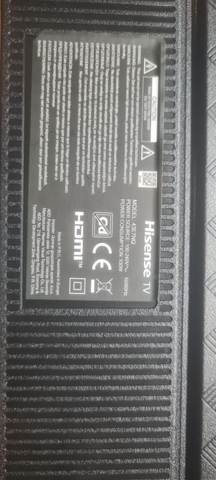 Smartv Hisense 43E7NQ ecran partido restaurante pecas boas