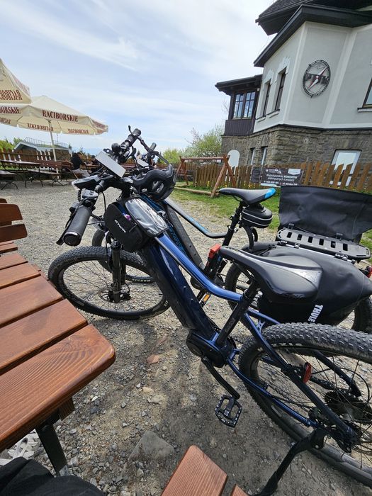 2x rower elektryczny MTB z przednim amortyzatorem Leader Fox