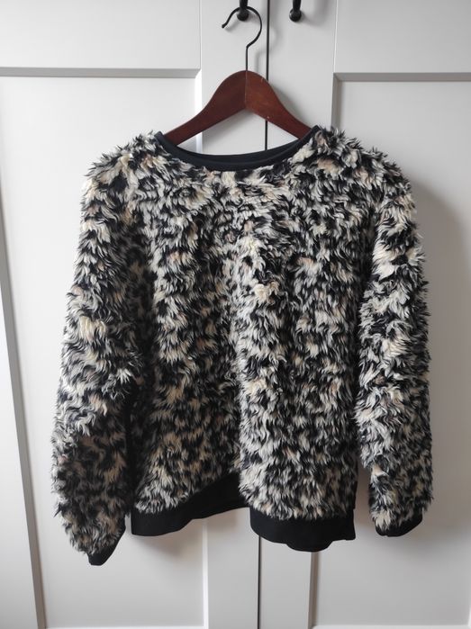 Bluza z futerkiem Chiquelle panterka cętki lampart