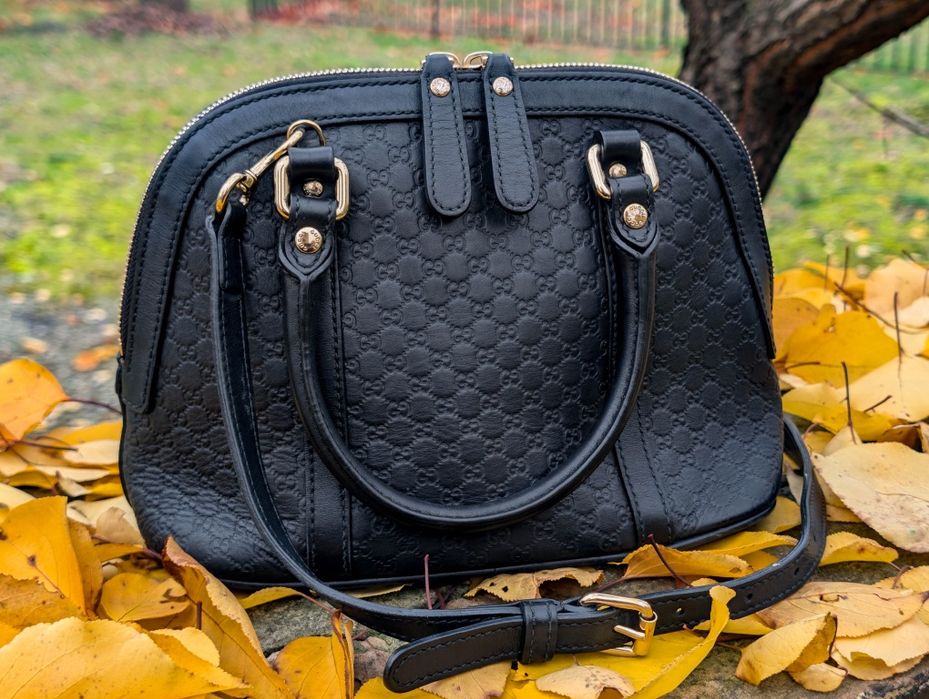 Сумка Gucci Black Microguccissima Leather оригінал вінтажна