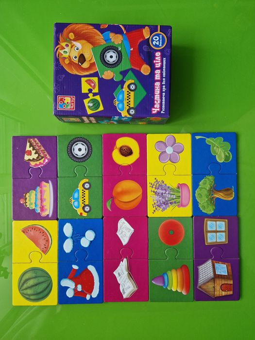 350грн за всі Vladi toys Dodo пазли 1+ Чий малюк/ Хто що їсть/ Де чий дім/ Частина та ціле/ Асоціації/ Тварини/ Овочі