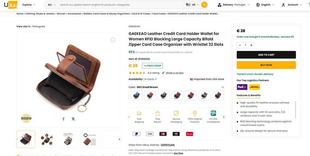 Porta-moedas para mulher Gaekead (175)