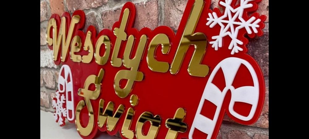 Napis Wesołych Świąt -Okazja!