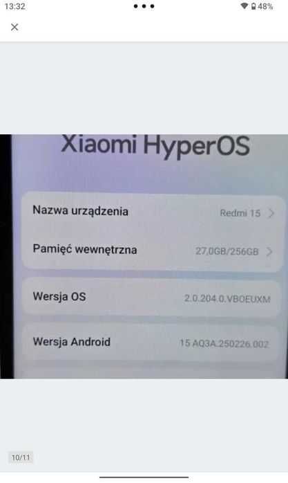 ŁADNY Xiaomi redmi 15. Pamięć 8/256gb. Ekran 6.9.