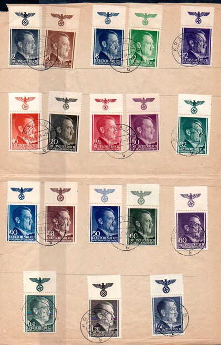 Znaczki GG - Generalna Gubernia - stempel Kraków