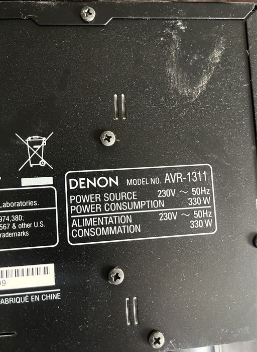 Amplituner wzmacniacz DENON AVR-1311 moc 110 W na kanał - 5 kanałów